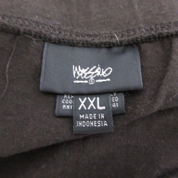 Messino Faux Wrap Skirt XXL Black Soft Above Knee Straight Stretch Side Ruching - Picture 3 of 6